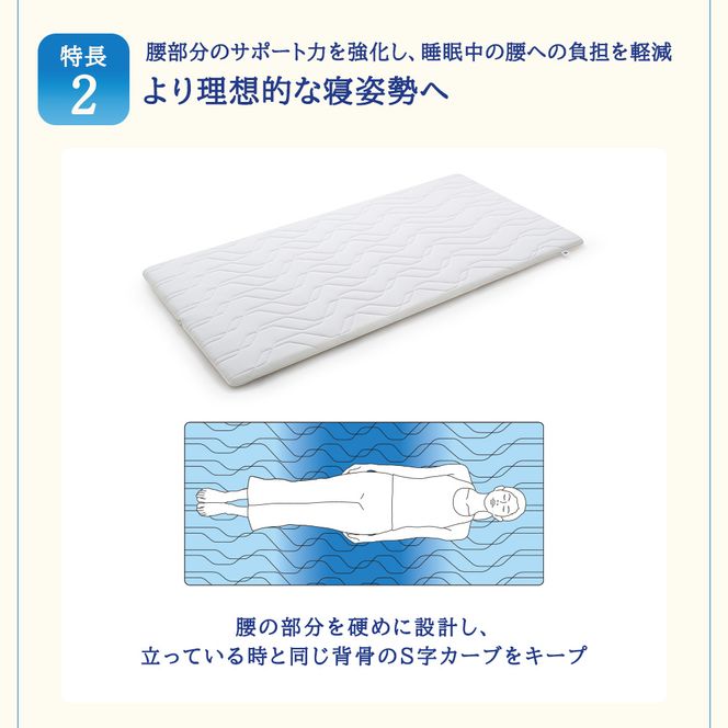 エアウィーヴ マットレストッパー1.0 シングル マットレスパット マットレス コンパクト オールシーズン対応 ぐっすり ホテル 安眠 快眠 健康 高反発 高品質 腰 肩 熟睡 寝心地 新生活 洗える 洗濯可 送料無料 体圧分散
