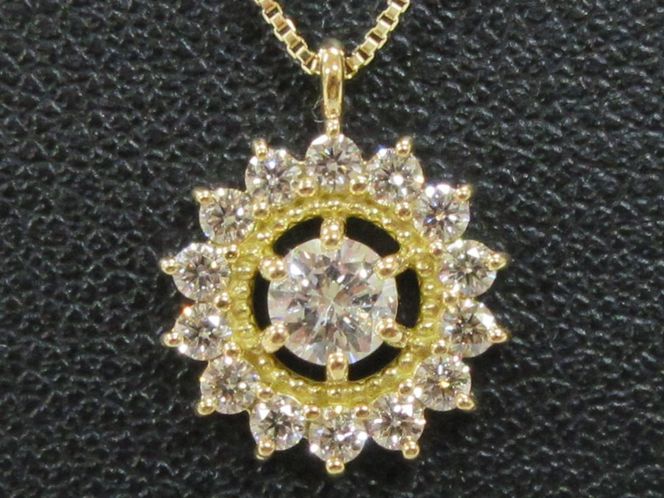 K18YG Dカラー H&Cダイヤペンダント SWCB009-yg