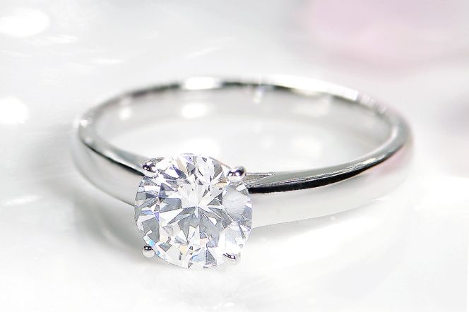 pt950 一粒 1カラット ダイヤモンド リング【H-SI2-Good】 /【中央宝石研究所鑑定書付】 CSR0208-pt SWAV073