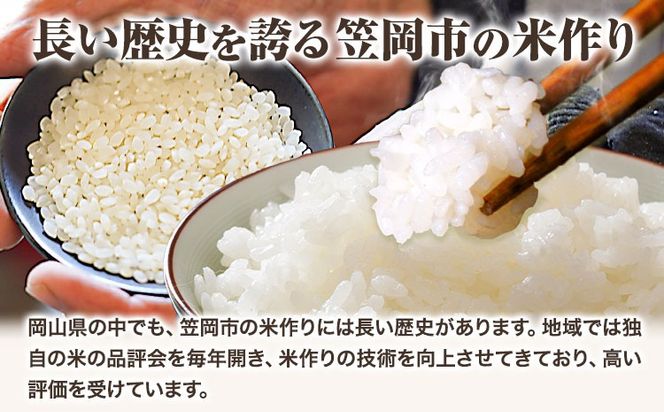 【令和8年2月～令和8年7月発送】米 お米 令和7年産 備中笠岡ふるさと米【6ヶ月定期便】5kg × 6ヶ月【先行受付】 国産 ヒノヒカリ にこまる きぬむすめ 単一原料米 検査済み 国産 ブランド米 お取り寄せ 送料無料 岡山県産---R7-5k-6M-R0802---