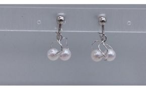 J-88伊勢志摩あこや本真珠バブルイヤリング(ダブル)R