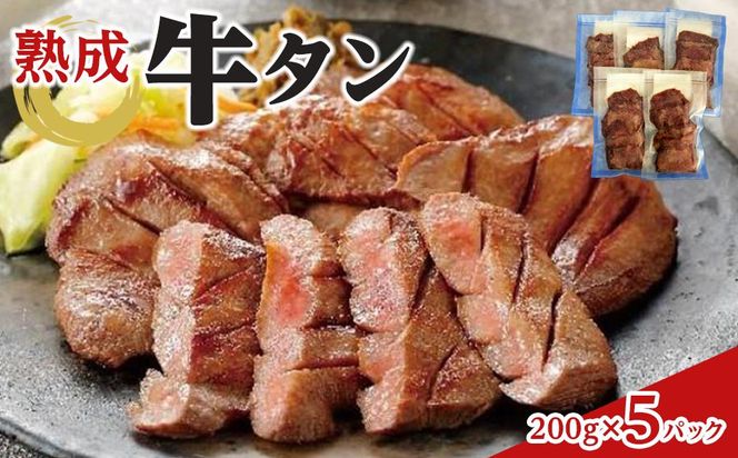 熟成牛タン 200g×5P　合計1000g　【 牛タンスライス 味付け牛タン おかず つまみ お酒のあて 夕飯 晩御飯 バーベキュー BBQ おうち焼肉 】 041009_EG002