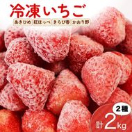 冷凍 いちご 計2kg 2種類 セット 紅ほっぺ 章姫 きらぴ香 かおり野 フルーツ 果物 イチゴ フローズン スムージー ヨーグルト 苺 静岡県 藤枝市 ふるさと人気 [PT0040-000005]