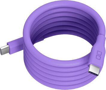 スパイラルシリコンケーブル CtoC 1m (パープル)｜Type-Cケーブル ケーブル 充電 iPhone スマホ スマートフォン iPad タブレット ノートPC [2556]