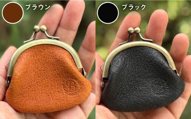 【イノシシ革】がまぐち コインケース 糸島市 / BLESS LEATHER [AAA011] クラフト 革製品 オリジナル レザー
