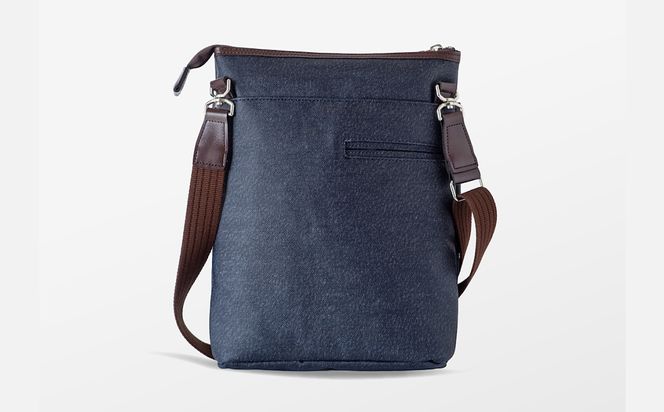 KEN COLLECTION デニムショルダーバッグ ( KC-2303 ) インディゴブルー / ショルダーバッグ デニム生地 防水効果 色落ち防止 PVCコーティング ポケット付き クラッチバッグ インナーバッグ シンプル 無地 メンズ レディース 青 三宅