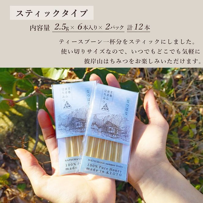 お試し 京都・彼岸山 徳用 天然 はちみつ 百花蜜 お試しスティック12本 Honey Woods《純粋 非加熱 国産 完熟 無添加 生はちみつ 家庭用 蜂蜜 健康 ダイエット》訳あり