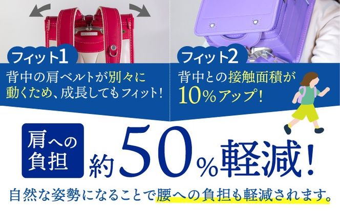 ＼2027年度の入学式に向けて／ フィットちゃん ランドセル 『牛革ボルサ』 サックス 【三輪製鞄所】 女の子 本革 国内加工 ラン活 らんかつ[AEAN002-6]