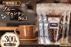 コーヒー豆 ブルーマウンテン 100g 3パック 計 300g [珈琲Chiba 福岡県 筑紫野市 21761418] コーヒー 珈琲 豆 珈琲豆 セット ブルーマウンテンNo.1 ブルマン 300g 豆のまま おいしい coffee bean beans メール便 メール便対応 チケット