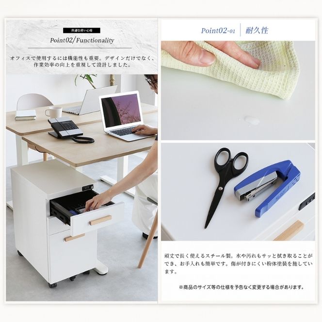 デスクワゴン 鍵付き キャスター付き 3段 完成品 Desk Wagon ブラック スチール オールロック ブラック オフィス オフィスワゴン 収納 キャビネット 引き出し デスク下 机下 サイドデスク 市場家具 いちば イチバ ICHIBA koti
