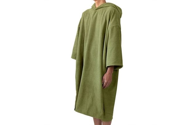G2119 【スピード発送】泉州タオル サウナポンチョ（カーキ）