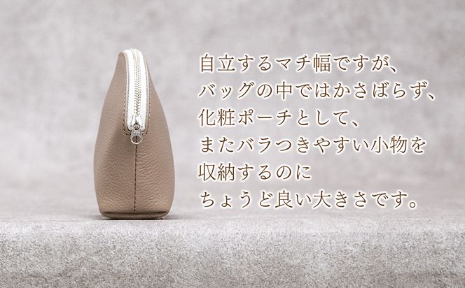 本革 ラウンドポーチ 日本製 レザー 革製品 ポーチ 化粧ポーチ 旅行 トラベル 出張 Liete vivid 選べるカラー ブラック オーク オレンジ イエロー ネイビー オリーブ