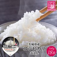 【最短翌日発送】 パックライス コシヒカリ 白米 160g×18食｜パックライス スピード 茨城県 行方市(HE-4)
