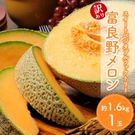 【2026年夏発送】※訳あり 富良野産 メロン 2Lサイズ 約1.6kg【1玉】フルーツ 果物