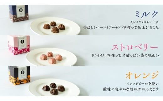 チョコレート専門店 「Bromagee」 クランチチョコレート 3箱入 チョコ チョコレート スイーツ お菓子 洋菓子 バレンタイン ホワイトデー ギフト ミルク オレンジ ストロベリー [CS004ci] 