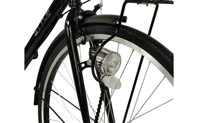 099X342-1 STYLE KIX  カゴ付きクロスバイク276 ブラック【27型 自転車 完成品 組み立て不要 アウトドア サイクリング じてんしゃ 通勤 通学 新生活】