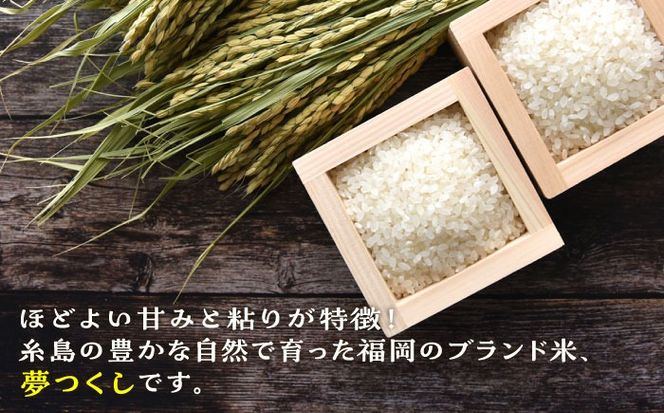 【全6回定期便】糸島産 夢つくし 5kg × 6回 糸島市 / 三島商店 [AIM006] 米 お米 ご飯 白米 夢つくし ゆめつくし 九州 福岡