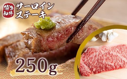 博多和牛 サーロイン ステーキ 250g 1枚 [MEAT PLUS 福岡県 宇美町 um40azp010008] 牛肉 サーロインステーキ 肉 和牛 
