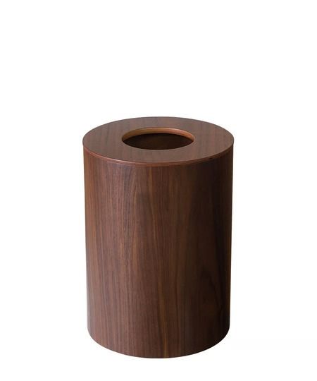 ゴミ箱 サイトーウッド BASKET ドーナツ型 蓋付き ウォールナット インテリア スリム Mサイズ SAITOWOOD 藤枝家具 No.952WN