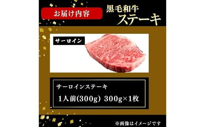 鹿児島県産黒毛和牛厚切りサーロインステーキ(1人前300g/300g×1枚) b6-026