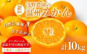 【先行予約】浅野農園の温州みかん 訳あり計10kg ※離島への配送不可（2026年12月上旬～12月中旬頃に順次発送予定）IKTAC005
