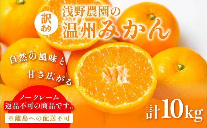 【先行予約】浅野農園の温州みかん 訳あり計10kg ※離島への配送不可（2026年12月上旬～12月中旬頃に順次発送予定）IKTAC005