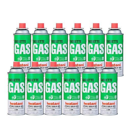 イワタニ CO2排出量実質ゼロのカセットガス（12本入り） CB-250S-GRJ【FI08W】