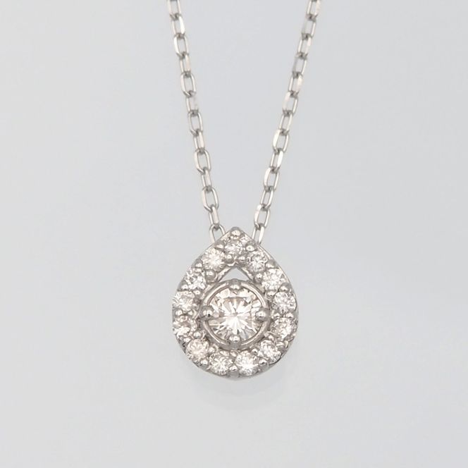 PT900/PT850 0.14ct ダイヤモンド ペンダントネックレス　HH-019718 SWBT001-PT
