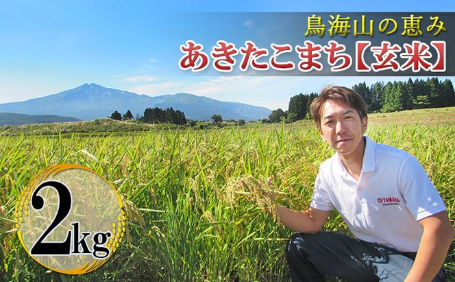 米 お米 鳥海山の恵み！秋田県産 あきたこまち ひの米 2kg（玄米） ご飯 主食 ライス 釜ヶ台 国産 おにぎり お弁当
