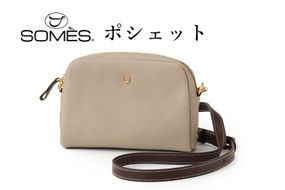 SOMES AT-70 ポシェット ライトベージュ [ソメスサドル 北海道 砂川市 12260899] ソメス メンズ レディース 革 本革 レザー 革製品 鞄 バッグ 革鞄 革カバン 革バッグ