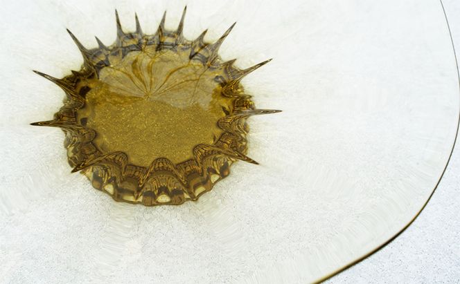 フラッタ　プレート（タン）Sghr スガハラ ガラス 食器 皿 お皿 キッチン雑貨 透明 シンプル おしゃれ 涼しげ 涼 ガラスのお皿 ガラスのプレート 