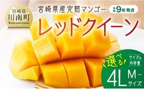 ※内容量が選べる※【令和9年発送】宮崎県産完熟マンゴー　「レッドクイーン」Lサイズ～4Lサイズ 【 果物 フルーツ マンゴー 宮崎県産 完熟マンゴー みやざきマンゴー 先行予約 季節限定 】 [B03210 B03211 B03212 B03213 B03214 B03215 B03216 B03217 B03218 B03219]