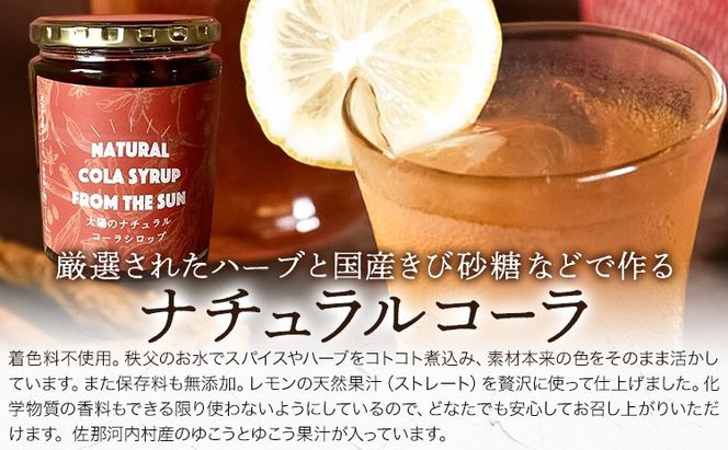 【CF】太陽のナチュラルコーラ 320ml×2瓶セット 濃縮タイプ 1瓶約７～8杯分 TABEL株式会社《30日以内に出荷予定(土日祝除く)》 │ クラフトコーラ 炭酸割り コーラ シロップ ドリンク ソフトドリンク 飲み物 飲料 お取り寄せ 徳島県 佐那河内村---sanagouchi_tbl_1_2hn---