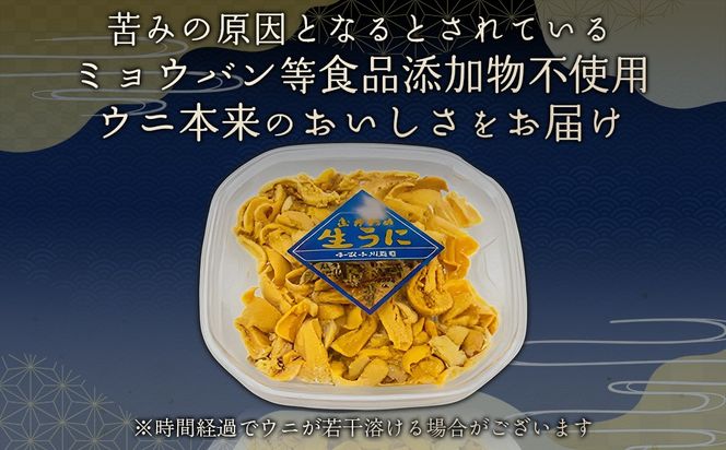 北海道室蘭産 塩水キタムラサキウニ （100g×2パック）【翌年（2026）/7～9月中順次発送】 MROBQ002