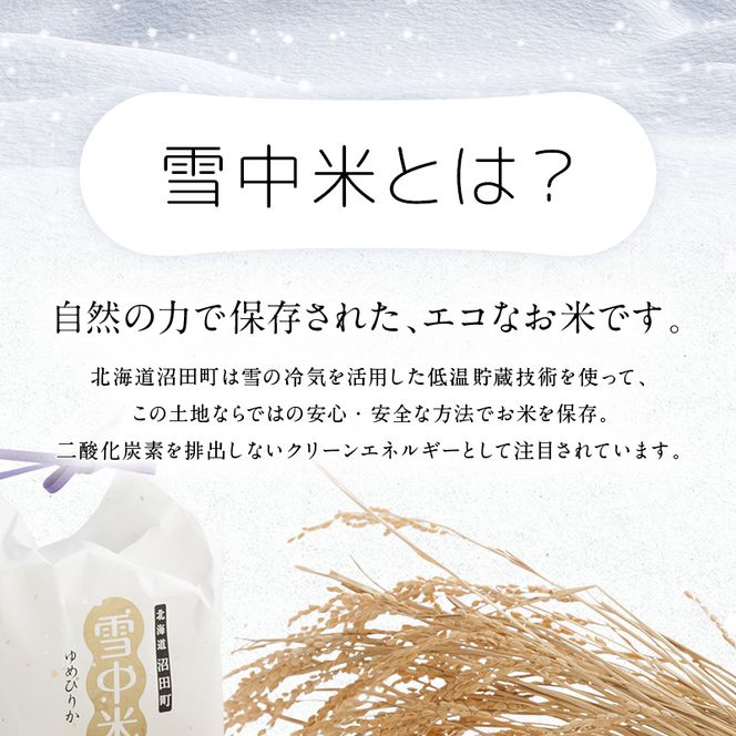令和8年産 【定期便3ヶ月】 特Aランク米 ゆめぴりか 玄米 10kg（5kg×2袋）【10月発送】雪冷気 籾貯蔵 雪中米 北海道 nr-1966