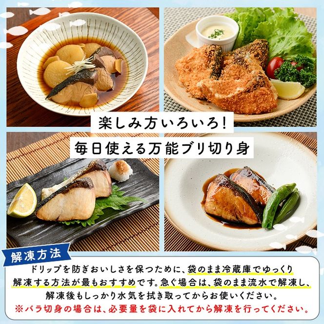 ブリの切り身(真空パック・約1kg) 国産 鹿児島県産 ブリ 鰤 魚貝 魚介 海産物 焼き魚 煮つけ ブリカツ 真空 【株式会社島水】akn102-03