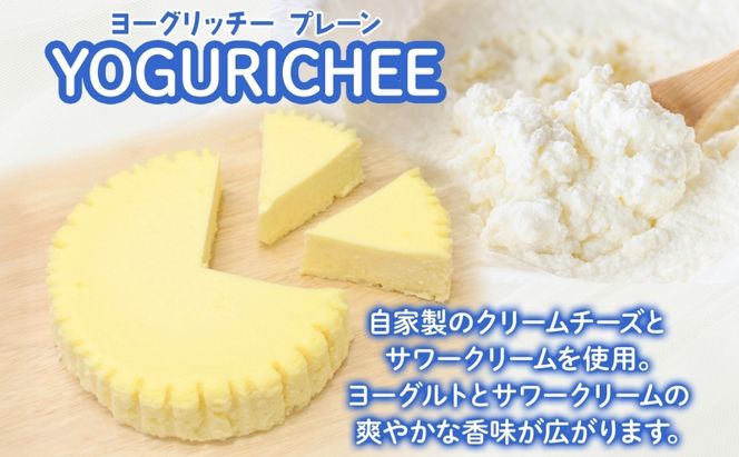 ヨーグルトチーズケーキ YOGURICHEE2種セット ヨーグリッチー プレーン いちご 自家製クリームチーズ使用 サワークリーム ヨーグルト チーズケーキ いちごソース スイーツ 北海道 滝川市