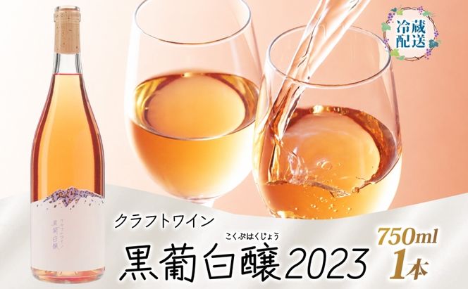  黒葡白醸2023 750ml×1本 こくぶはくじょう 白ワイン クラフトワイン 果実酒 スチューベン 辛口 木樽熟成 自然酵母 サクラアワード シルバー受賞 お酒 晩酌 贈り物 ギフト つがるワイナリー 青森県 鶴田町