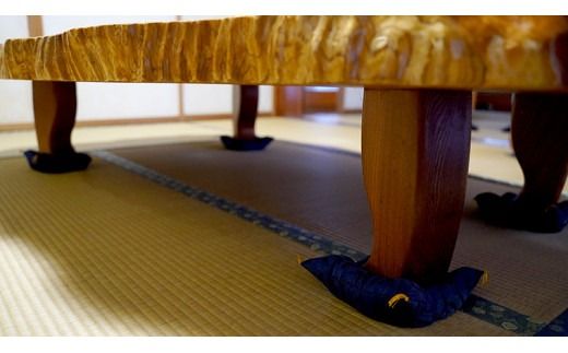 【ふるプレ限定品】【限定】【一点物】【高級欅材】 座卓 ローテーブル 欅 けやき ケヤキ 玉杢 高級 希少 限定 一点物 [BV001ya]