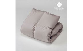 【nishikawa/西川】羽毛ふとん/ジーリンホワイトグースダウン90％ シングル 配色グレー【P264W】（滋賀県　近江八幡市）