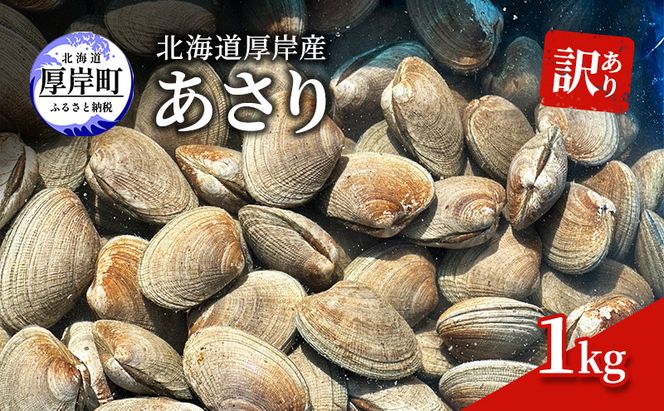 訳あり 北海道 厚岸産 あさり1kg 魚貝類 海の幸 グルメ 大粒 肉厚 砂抜き済み 