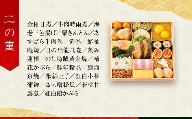 【高島屋選定品】京都〈京料理 美濃吉〉おせち料理 三段重 約3～4人前｜京都 老舗料亭 本格おせち 人気おせち［ 料亭おせち三段 3人 4人 人気 おすすめ おいしい グルメ 京料理 2026 正月 お祝い お取り寄せ 通販 送料無料 年内配送 ふるさと納税 ］ 261009_A-AAQ010