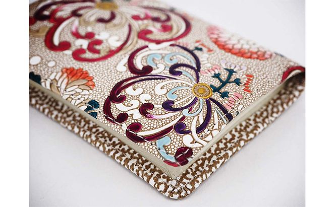 箱まち 小銭入れ 乱菊 赤紫 文庫屋大関 コインケース ボックスコインケース 財布 おさいふ ウォレット 革製品 革小物 ファッション小物 小物入れ 日用品 雑貨 東京 東京都 墨田区