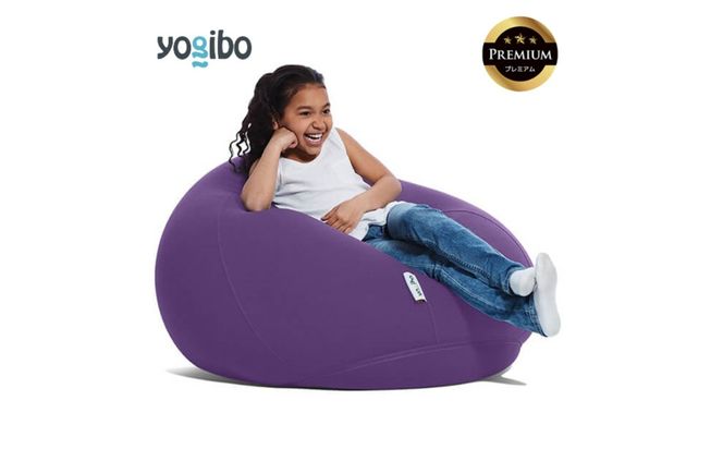 Yogibo Drop Premium（ヨギボー ドロップ プレミアム）＜パープル＞【ビーズクッション ビーズ 座椅子 椅子 クッション ビーズソファー ビーズソファ 新生活 プレゼント インテリア 家具 ベッド ゲーム】-[G763-5]