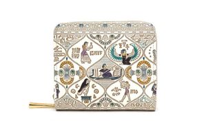 【文庫屋大関】二つ折りファスナーミニ財布 エジプトNo.1【皮革工芸品】財布 二つ折り 小物 お札 カード 小銭 コンパクト 牛革 手作り 日本製 墨田区 東京都