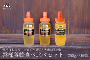 【予約】磐梯養蜂食べ比べセット 250g×3種類　はちみつ　アカシヤ　トチ　百花蜜　※令和8年7月より順次発送予定
