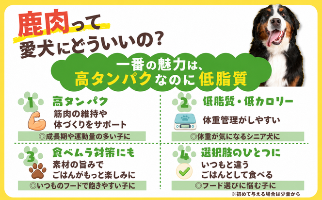 【愛犬用】カット鹿肉（ぶつ切り）1kg（200g×5P）＜ペット ペットフード 犬 ワンちゃん個包装 餌 毎日 ジビエ 犬用 おやつ 鹿肉 愛媛県産 鬼北町 ドッグフード 冷凍殺菌 特定非営利活動法人Cambio＞