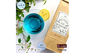 ＜6回定期便＞ ハーブ仁淀川産 自然栽培ハーブ 高知ブルース ハーブティー ティーバッグタイプ 7袋入り×2個セット