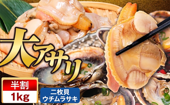 【限定寄附額】 大アサリ 半割 約1kg おおあさり