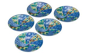 九谷焼　5.5号皿揃　吉田屋松竹梅 （5枚セット）a01 食器 キッチン雑貨 キッチンアイテム 雑貨 小物 お皿 丸皿 食卓 テーブルコーディネート 
